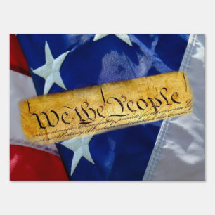 We The People American Flag Sign