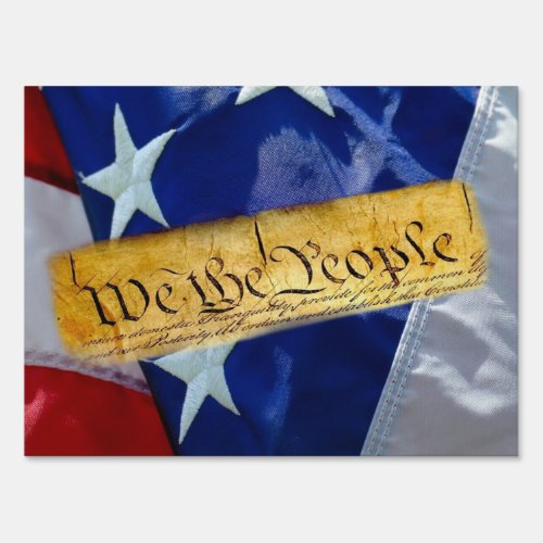 We The People American Flag Sign