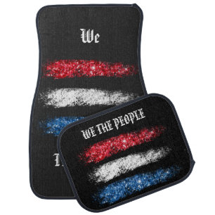 *~* WE THE PEOPLE - American Flag Simple Modern Car Floor Mat