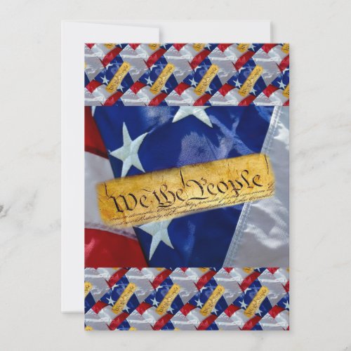 We The People American Flag Thank You Card