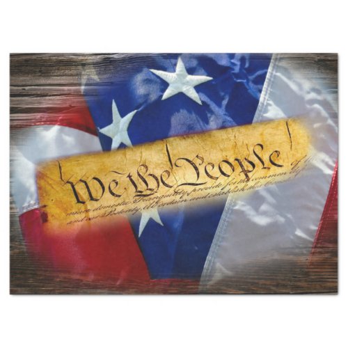 We The People American Flag Tissue Paper