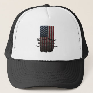 We The People American Flag USA Freedom of Speech Trucker Hat