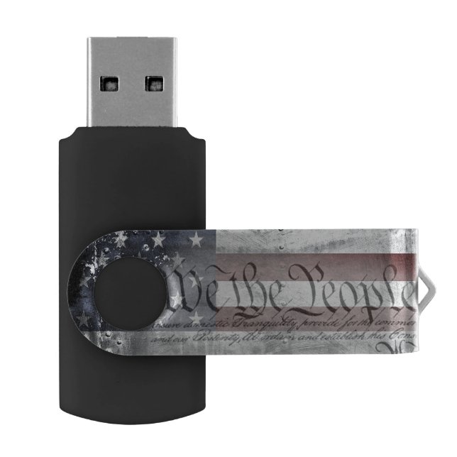WE THE PEOPLE American Flag USB Flash Drive (Opened)