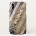 We The People American Flag Vintage Look iPhone X Case<br><div class="desc">Show Your Liberty With Pride!</div>