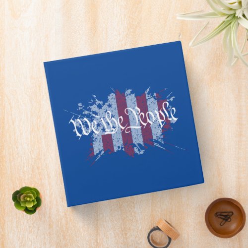 We the People American Peace Flag 3 Ring Binder