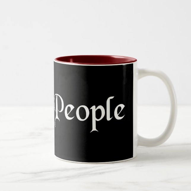 We The People Antique Font B&W Two-Tone Coffee Mug (Right)