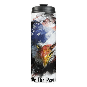 *~* We the People AP16 EAGLE Flag Patriotic Thermal Tumbler