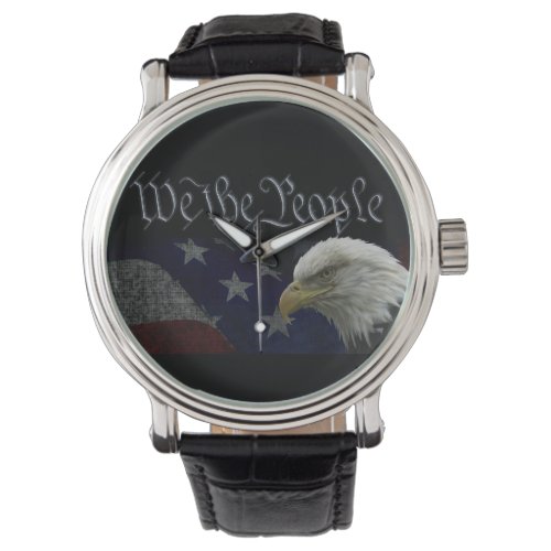 We The People Bald Eagle Stars  Stripes Patriotic Watch