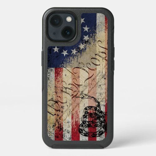 We The People Betsy Ross American Flag and Snake iPhone 13 Case