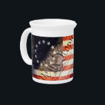 WE THE PEOPLE BETSY ROSS VINTAGE AMERICAN FLAG BEVERAGE PITCHER<br><div class="desc">Show Your Liberty With our Vintage Aged Oak Barrel look drinkware emblazoned with the OG Betsy Ross Historic American Flag.</div>
