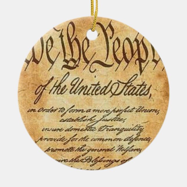 We The People Ceramic Ornament (Front)