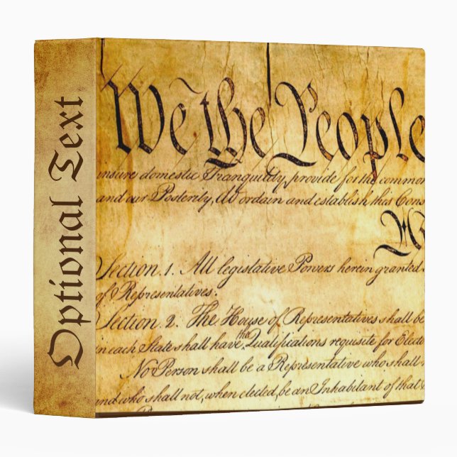 We the People - Constitution 3 Ring Binder (Front/Spine)