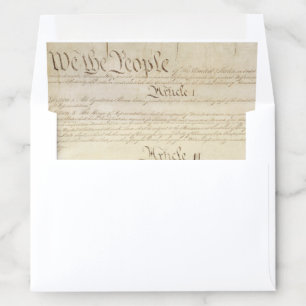We the People Constitution Article I-IV Lawyer Envelope Liner