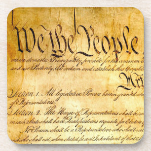 We the People - Constitution Beverage Coaster