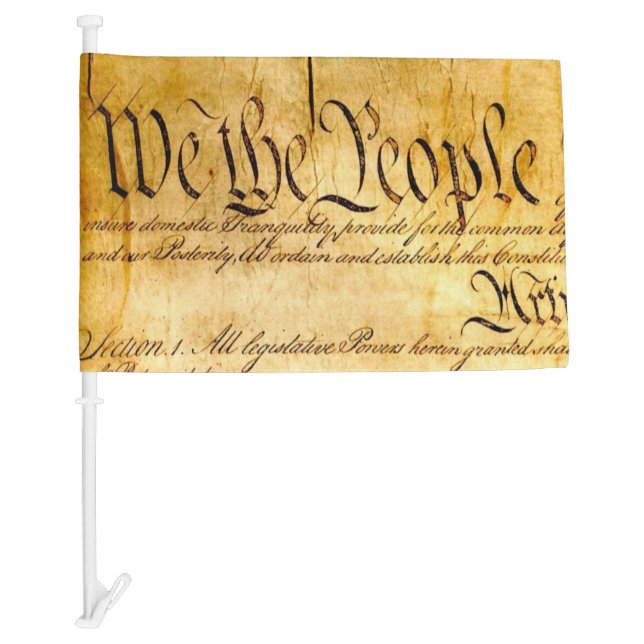 We the People - Constitution Car Flag (Front)