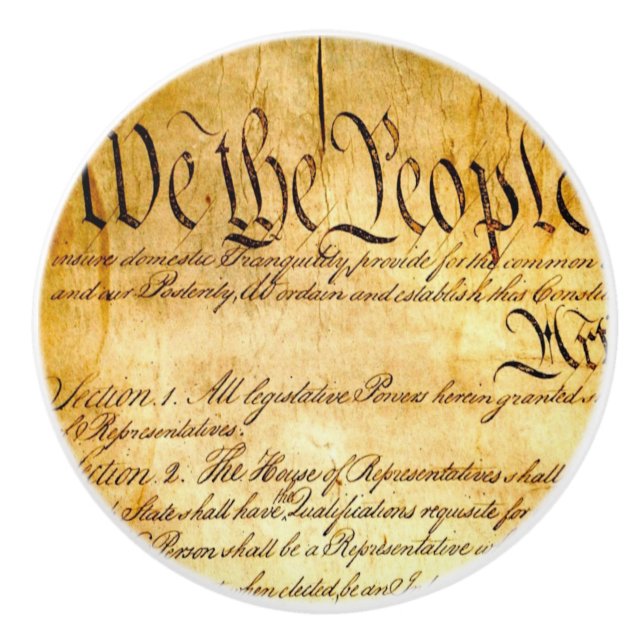 We the People - Constitution Ceramic Knob (Front)