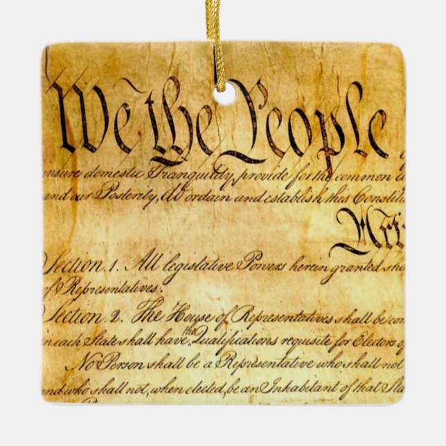 We the People - Constitution Ceramic Ornament (Front)