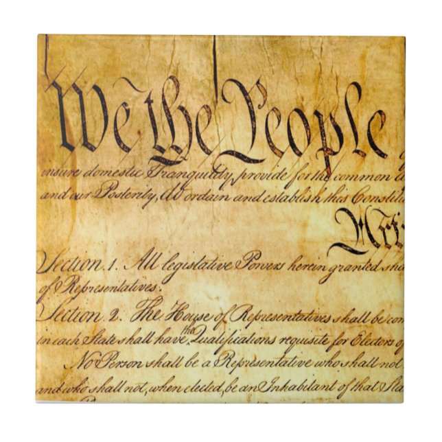 We the People - Constitution Ceramic Tile (Front)