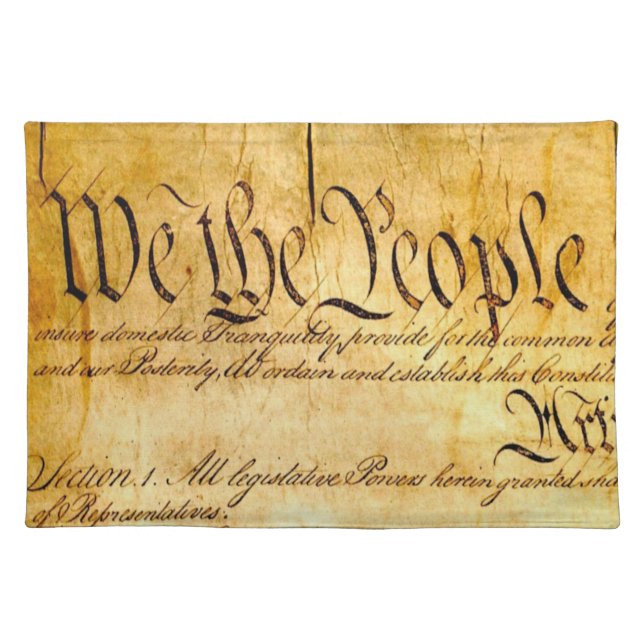 We the People - Constitution Cloth Placemat (Front)