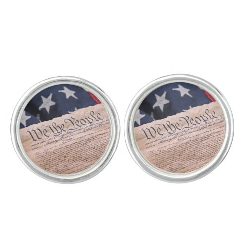 We the People Constitution Cufflinks