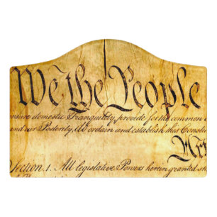 We the People - Constitution Door Sign