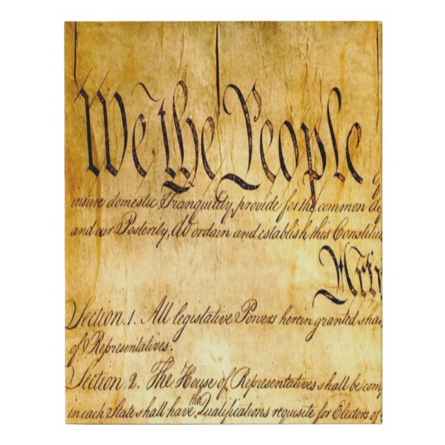 We the People - Constitution Faux Canvas Print (Front)