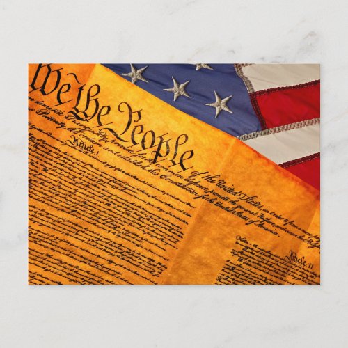 We The People Constitution Flag 4th of July Party Invitation Postcard