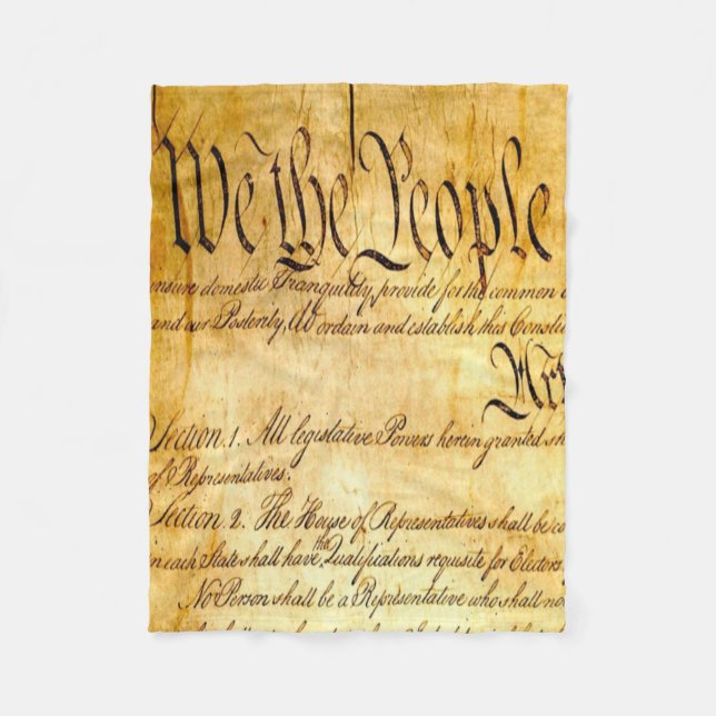 We the People - Constitution Fleece Blanket (Front)