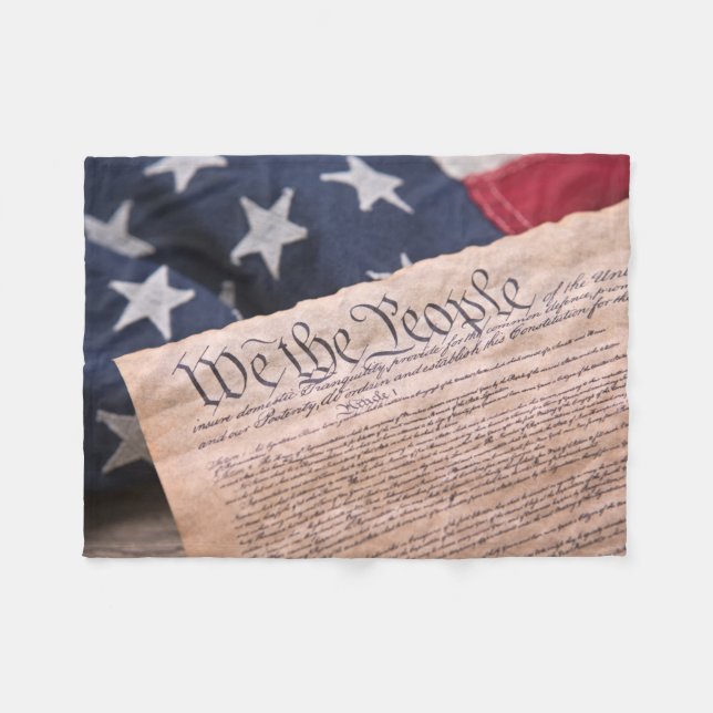 We the People Constitution Fleece Blanket (Front (Horizontal))