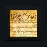We the People - Constitution Gift Box<br><div class="desc">Preamble of the US Constitution,  saying who the boss is!
We the People ... that's the spirit of America. 

Customize as you wish.</div>