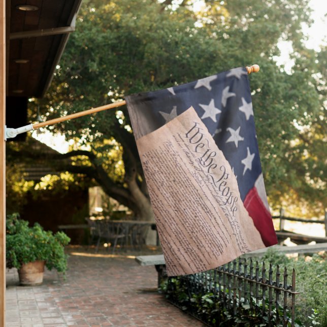 We the People Constitution House Flag (In SItu)