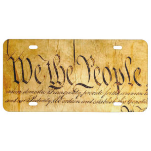 We the People - Constitution License Plate