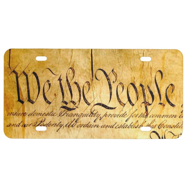 We the People - Constitution License Plate (Front)