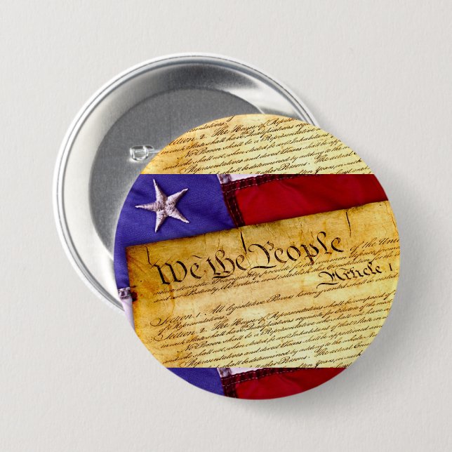 We the People Constitution of the United States Button (Front & Back)