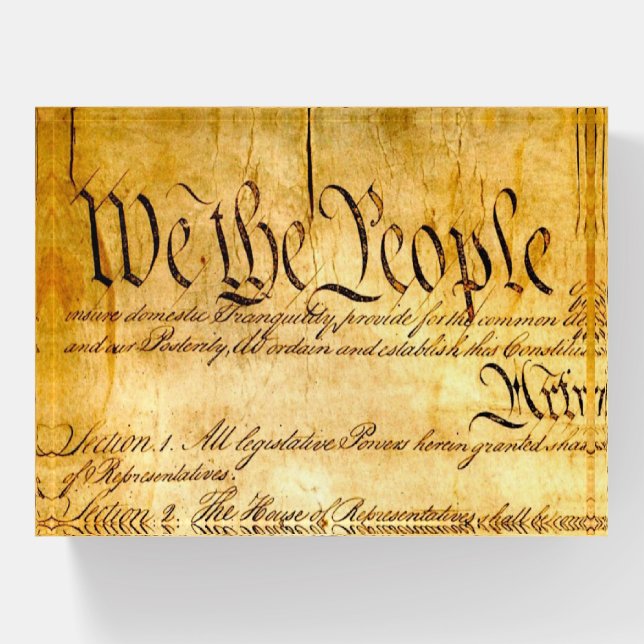 We the People - Constitution Paperweight (Front)