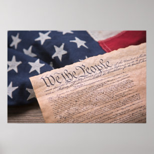 U.S. Constitution Poster: Single Page Full Size