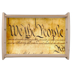 We the People - Constitution Serving Tray