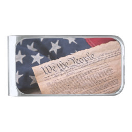 We the People Constitution Silver Finish Money Clip