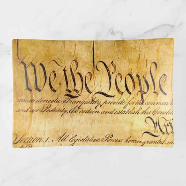 We the People - Constitution Trinket Tray (Front)