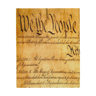 We the People - Constitution Wood Wall Art