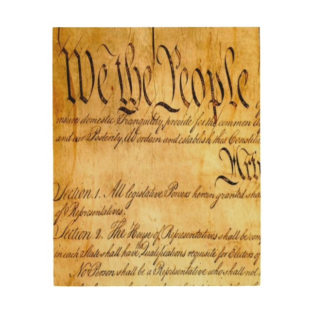 We the People - Constitution Wood Wall Art (Front)