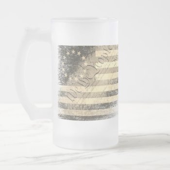 We The People Desert Betsy Ross American Flag Frosted Glass Beer Mug by KDRDZINES at Zazzle