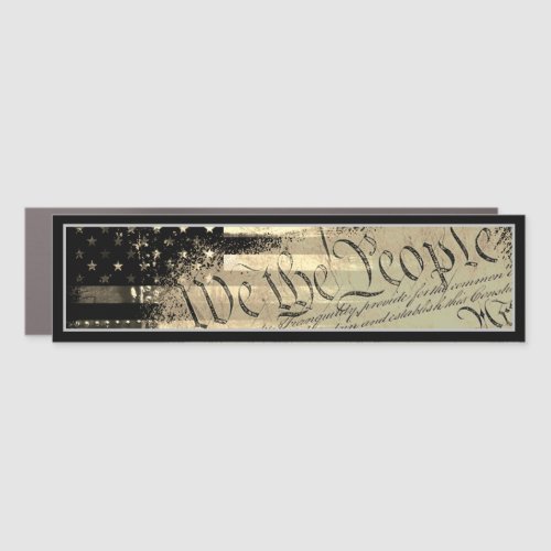 WE THE PEOPLE  DESERT TAN Industrial American Flag Car Magnet