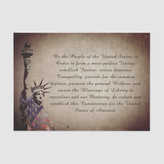  We the People Distressed American Decoupage Tissue Paper (Front)