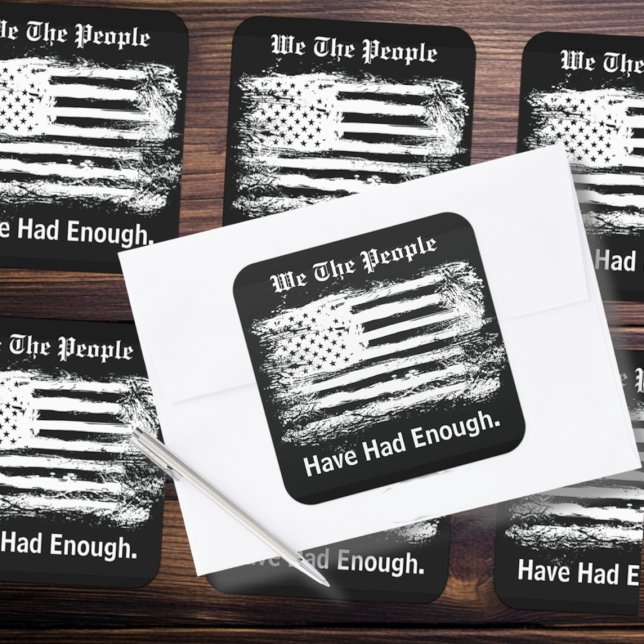 We The People Distressed Flag Square Sticker (Creator Uploaded)