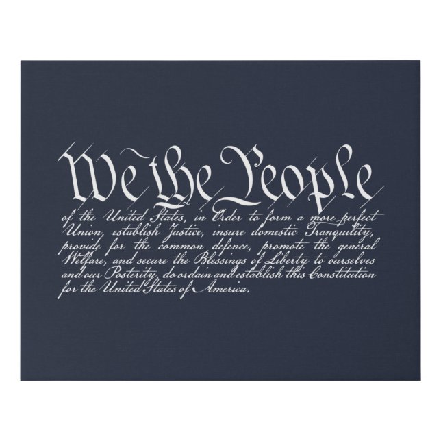 We the People Faux Canvas Print (Front)