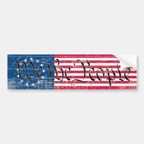 We The People Flag Bumper Sticker