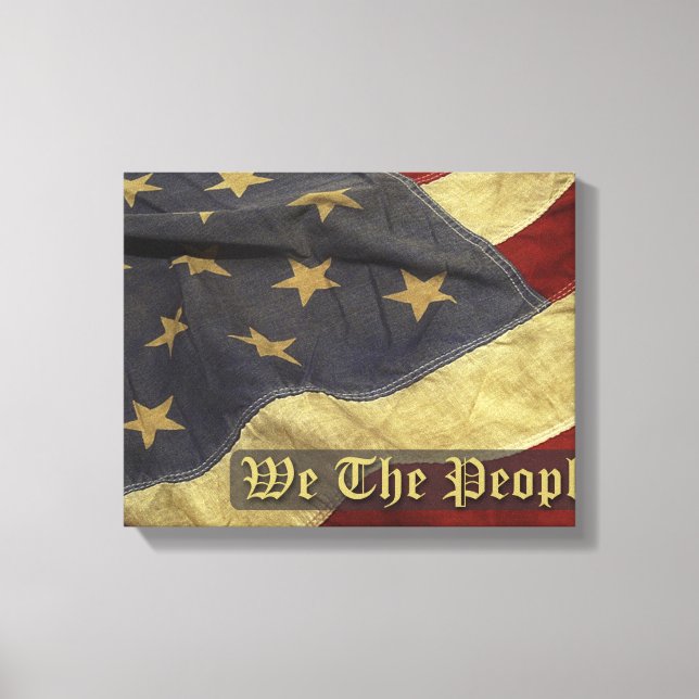 We the People Flag Wrapped Canvas Print (Front)
