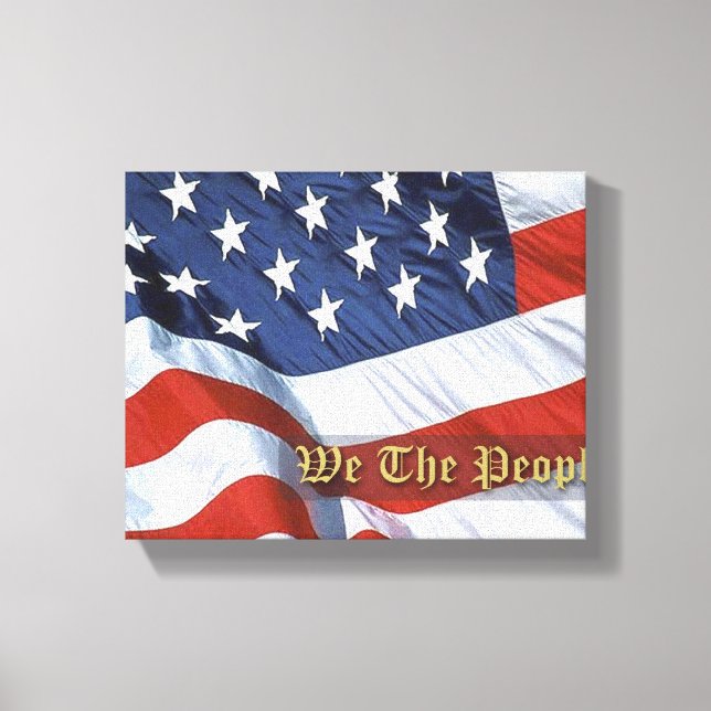 We the People Flag Wrapped Canvas Print (Front)