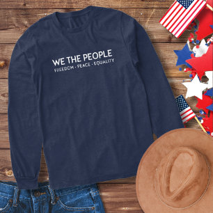WE THE PEOPLE Freedom Peace Equality 4th of July Tri-Blend Shirt